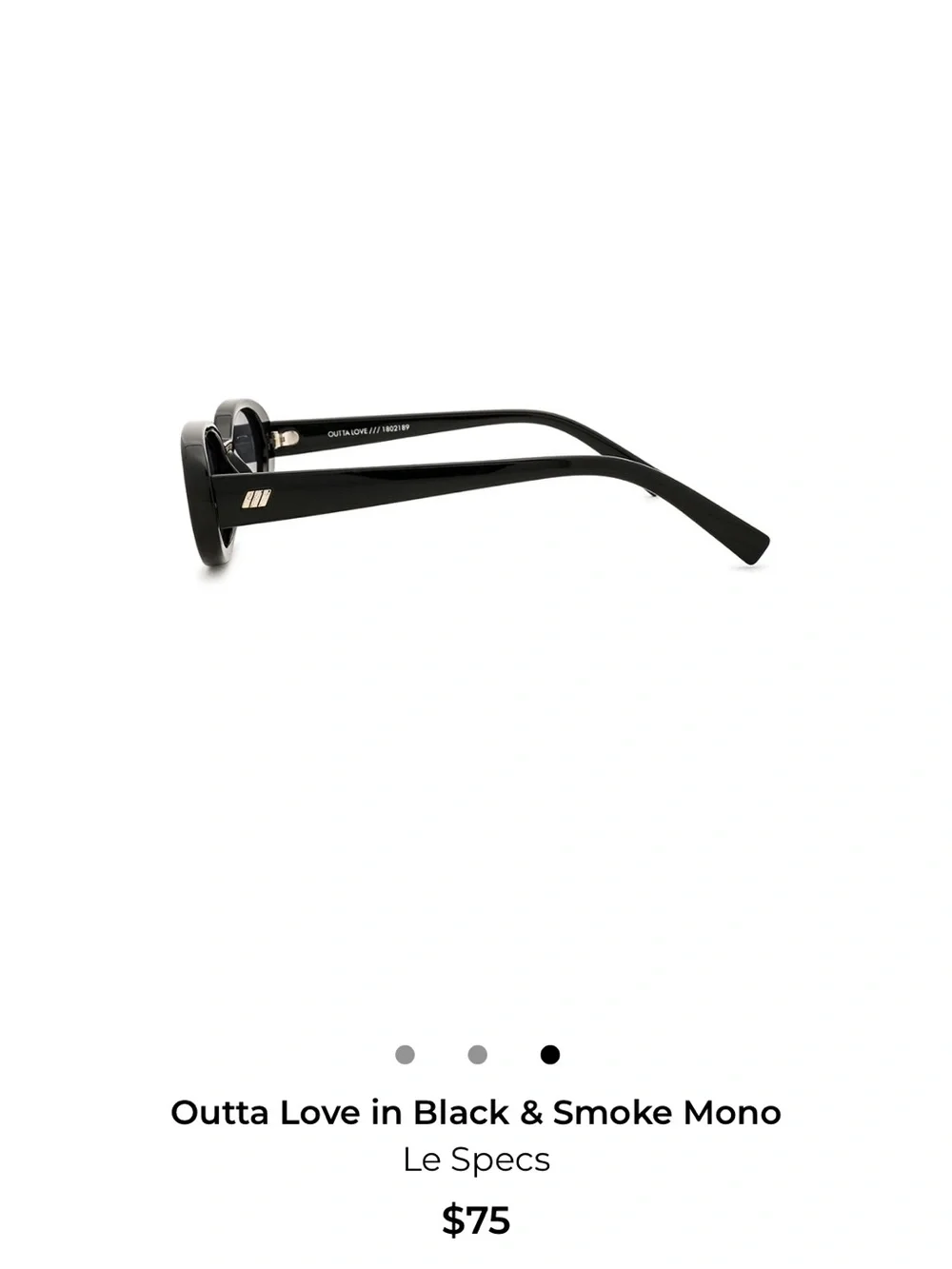Le Specs Outta Love Sunglasses — Black & Smoke Mono